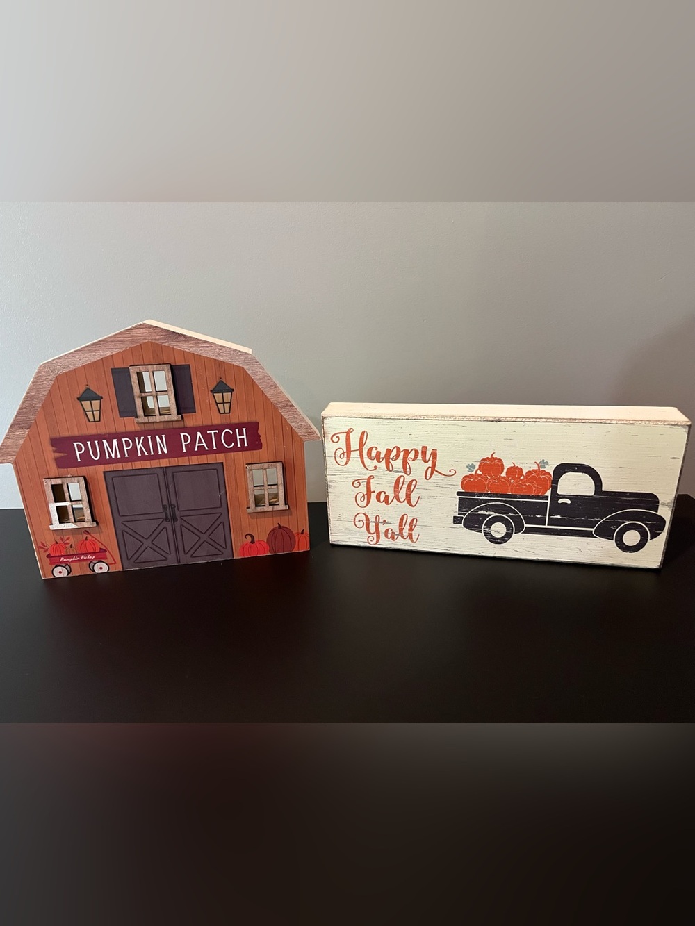 Fall Decor Signs “Happy Fall Ya’ll” and Pumpkin Patch Sign